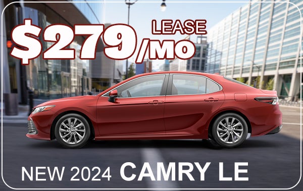 $279/MO LEASE ON NEW 2024 CAMRY LE