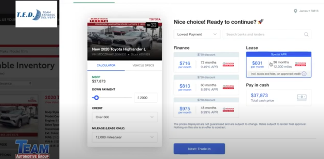 Toyota Online Buying