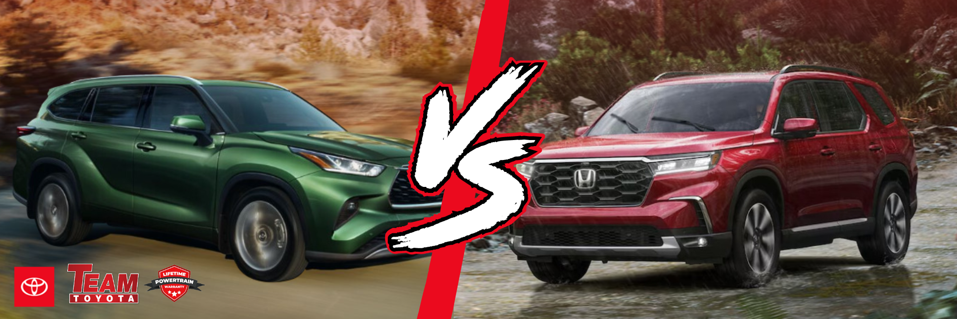 2024 Toyota Highlander versus 2024 Honda Pilot